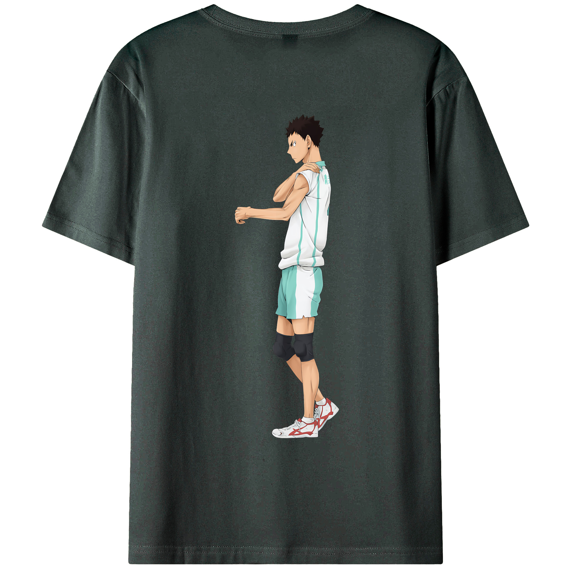 （画像用） ハイキュー!! Haikyu!! 綿100％ メンズ半袖Tシャツ（バックプリント） 通気性